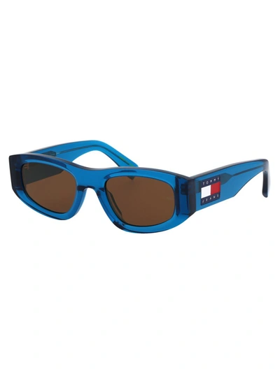 Shop Tommy Hilfiger Sunglasses In Tcf7o Turquoise