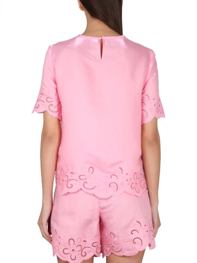 Shop Boutique Moschino Top Ajour In Pink