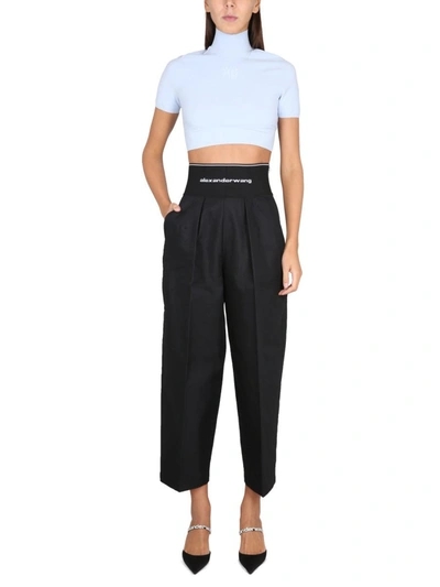 Shop Alexander Wang T Op Cropped In Blue