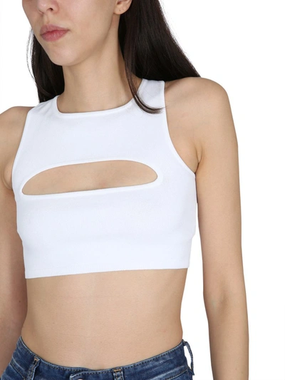 Shop Dsquared2 Top Cut Out In White