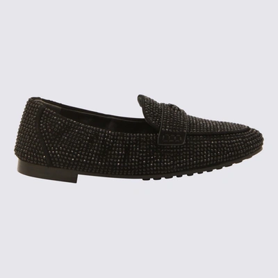 Shop Tory Burch Black Suede Loafers