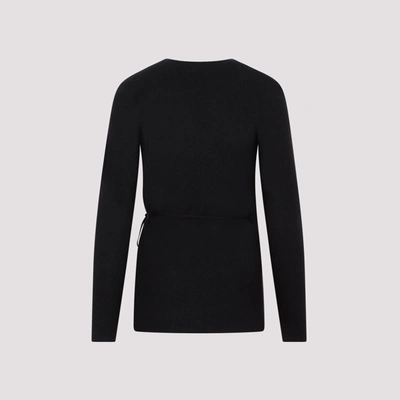 Shop Totême Felted Wool Sweater In Black
