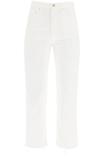 Shop Totême Toteme Classic Cut Jeans In Organic Cotton In White