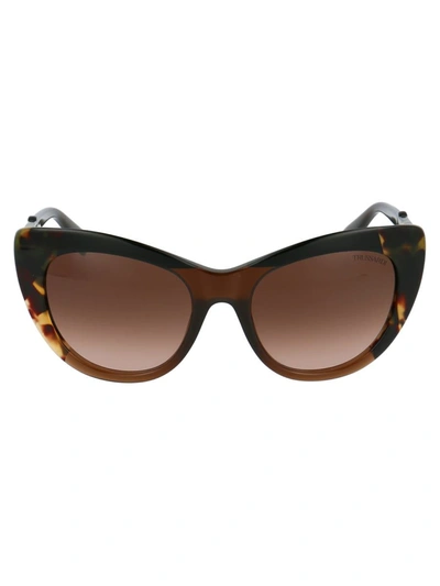 Shop Trussardi Sunglasses In 0agg Brown