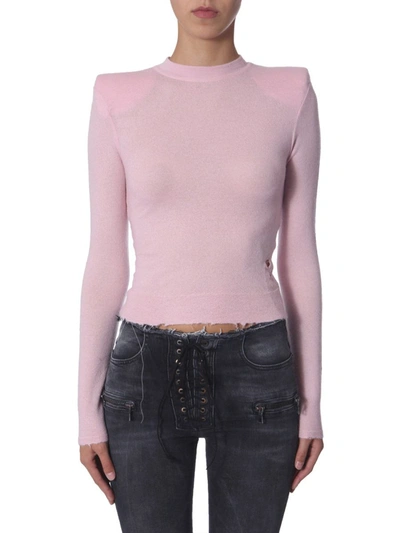 Shop Ben Taverniti Unravel Project Unravel Project Turtle Neck Sweater In Pink
