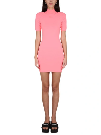 Shop Alexander Wang T Urtleneck Dress In Pink