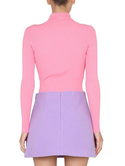 Shop Patou Turtleneck Shirt In Purple