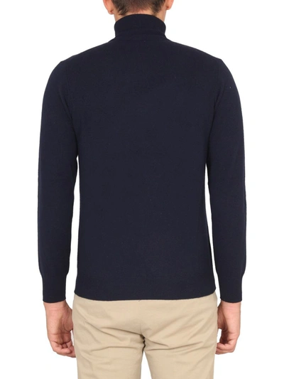 Shop Aspesi Turtleneck Sweater In Blue