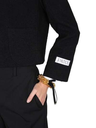 Shop Patou Tweed Jacket In Black