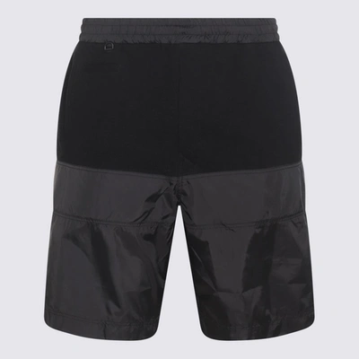Shop Undercover Black Cotton Shorts In <p>black Cotton Shorts From  Featuring Elasticated Waistband, Tone-on-tone Nylon Details A
