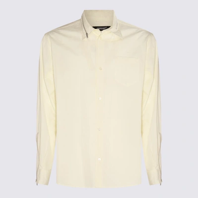 Shop Undercover Yellow Cotton Shirt In <p>yellow Cotton Shirt From  Featuring Long Sleeves, Button Closure, Chest Pocket And Regu