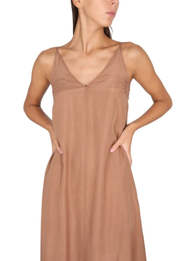 Shop Alysi V-neck Dress In Brown