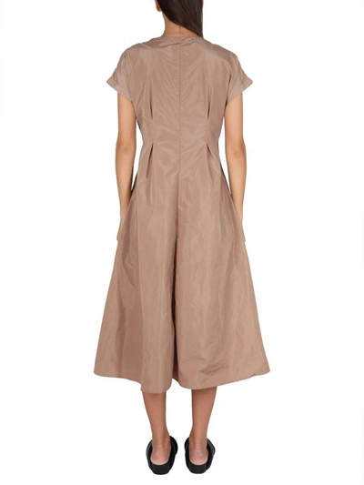 Shop Aspesi V-neck Dress In Brown