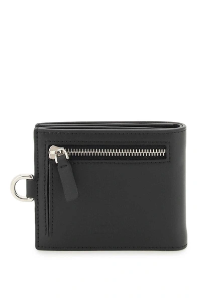 Shop Valentino Garavani Vltn Necklace Bifold Wallet In Black