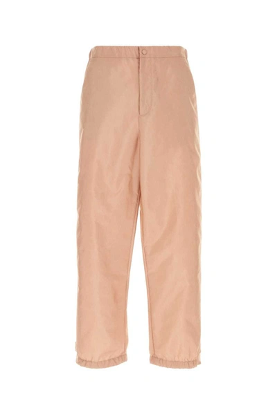 Valentino Nylon Pant With Waist Drawstring And Adjustable Hem Straps In Pink