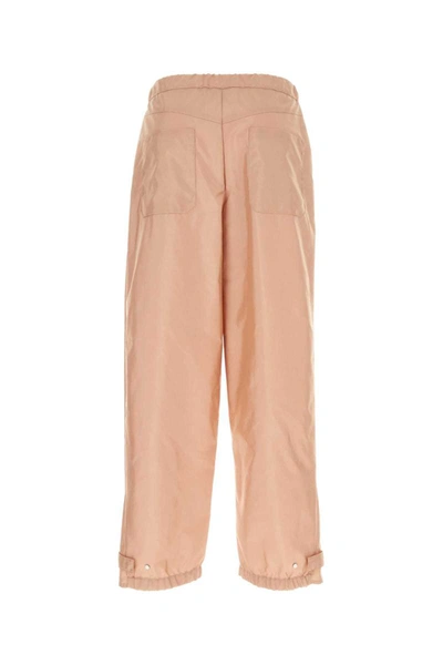Valentino Nylon Pant With Waist Drawstring And Adjustable Hem Straps In Pink