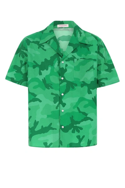 Shop Valentino Garavani Shirts In Camouflage
