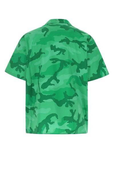 Shop Valentino Garavani Shirts In Camouflage