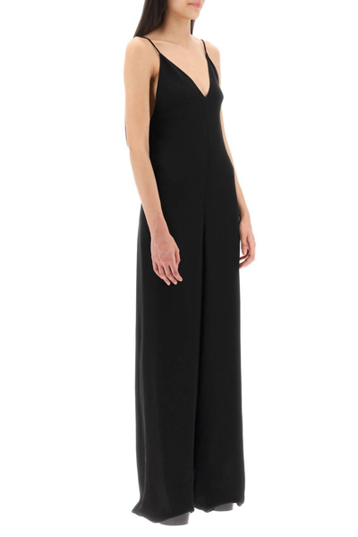 Shop Valentino Silk Cady Couture Jumpsuit In Black