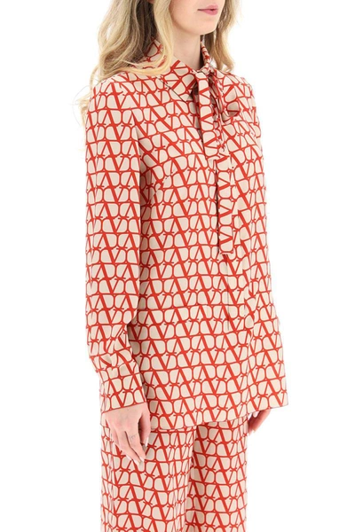 Valentino Toile Iconographe Silk Blouse In Multicolor
