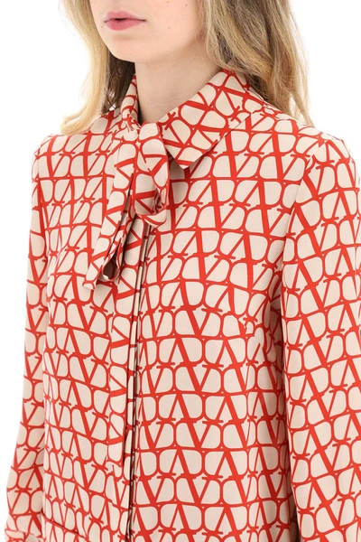 Shop Valentino Toile Iconographe Silk Blouse In Multicolor