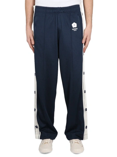 Shop Kenzo Varsity Jogging Pants In Blue
