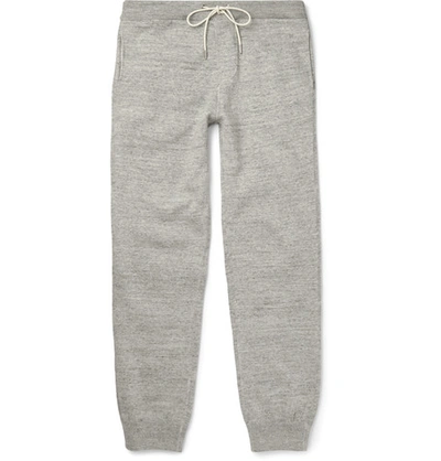 Shop Tom Ford Varsity Cotton-blend Sweatpants In Gray