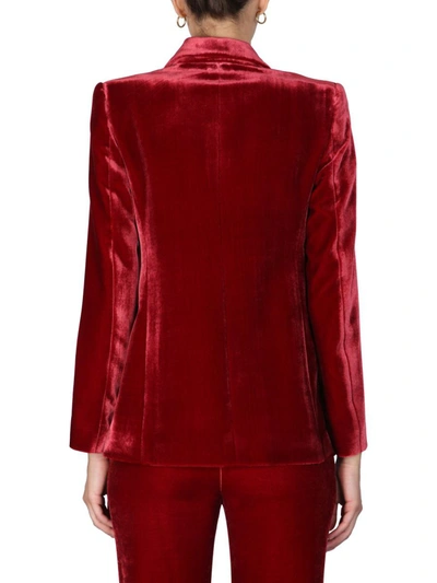 Shop Boutique Moschino Velvet Jacket In Red