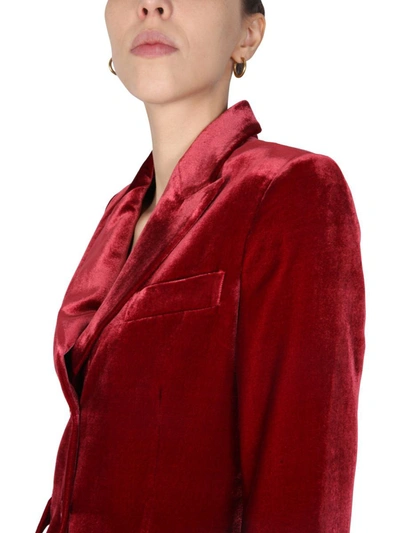 Shop Boutique Moschino Velvet Jacket In Red