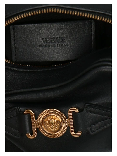 Shop Versace 'medusa Biggie' Crossbody Bag In Black