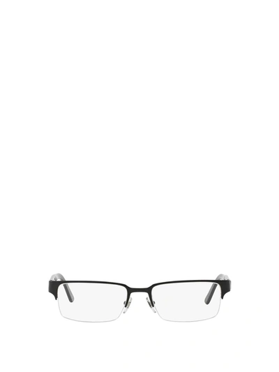 Versace 53mm Rectangle Optical Glasses In Matte Black