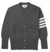 Thom Browne Grey Virgin Wool Cardigan