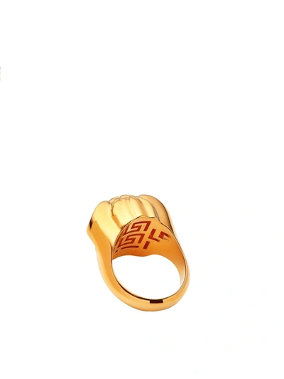 Shop Versace Ring In Gold