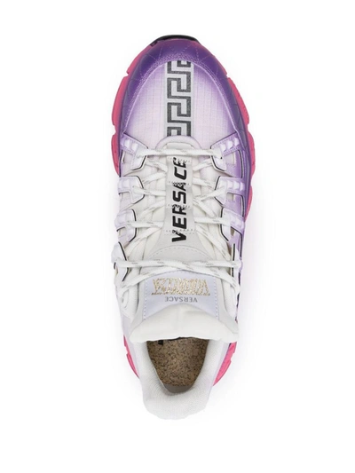 Shop Versace Sneakers In T.pin/d.or