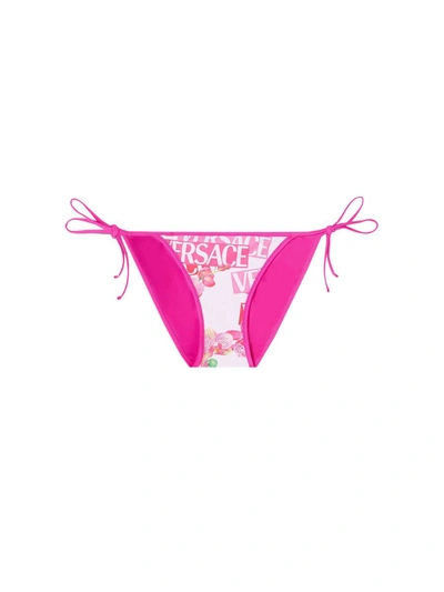 Shop Versace Swim Slip In Pink