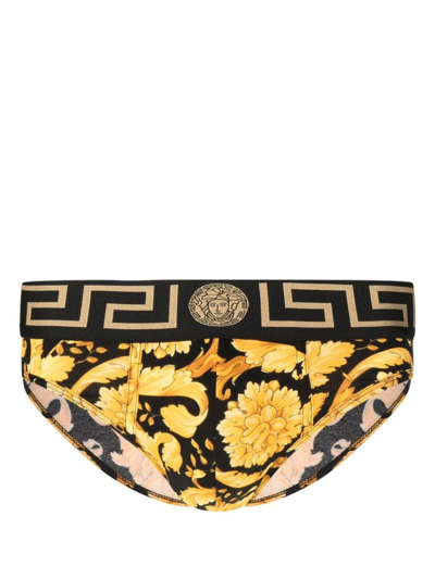 Shop Versace Underwear In Nero E Oro