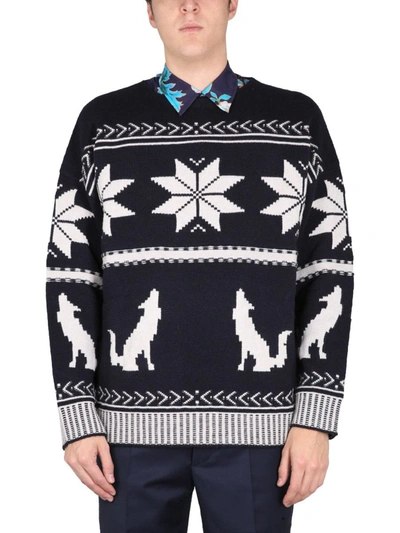 Shop Etro Virgin Wool Sweater In Blue