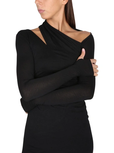 Shop Helmut Lang Viscose Dress In Black