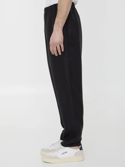 Shop Saint Laurent Viscose Trousers In Black