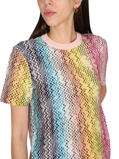 Shop Missoni Sport Viscose T-shirt In Multicolor