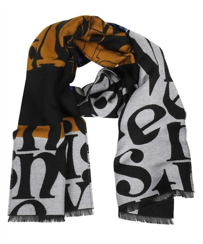 Shop Vivienne Westwood Wool And Silk Scarf In Multicolor