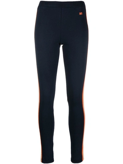 Wales Bonner Jazz Striped Leggings In 599 Navy