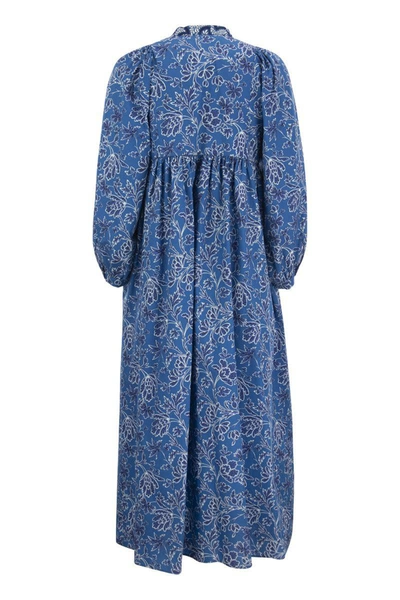 Shop Weekend Max Mara Tay - Cotton Poplin Dress In Bluette