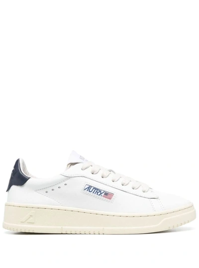 Autry Medalist White Low Top Sneakers With Contrasting Heel Tab In Leather Woman In Multi