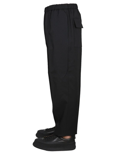 Shop Jil Sander Wide Leg Pants In Black