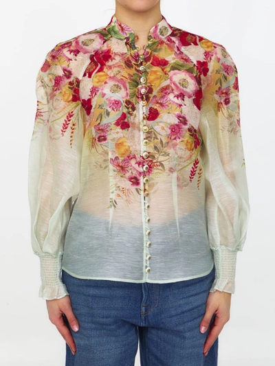 Zimmermann Wonderland Shirt In Multicolour | ModeSens