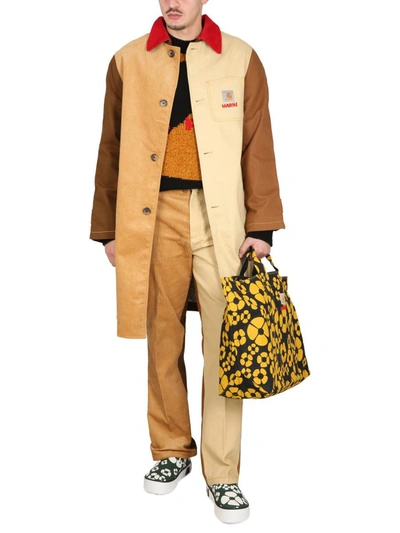 Marni X Carhartt Wip Wool And Silk Sweater In Multicolor