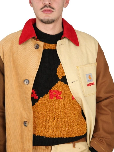 Marni X Carhartt Wip Wool And Silk Sweater In Multicolor