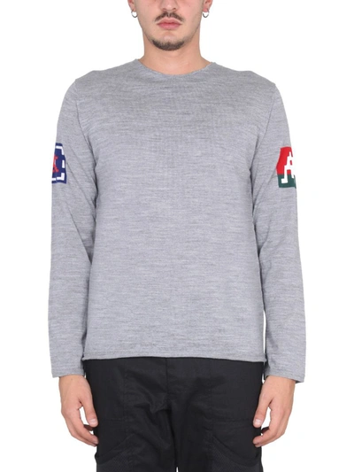 Shop Comme Des Garçons Shirt Comme Des Garçons Wool Jersey. In Grey