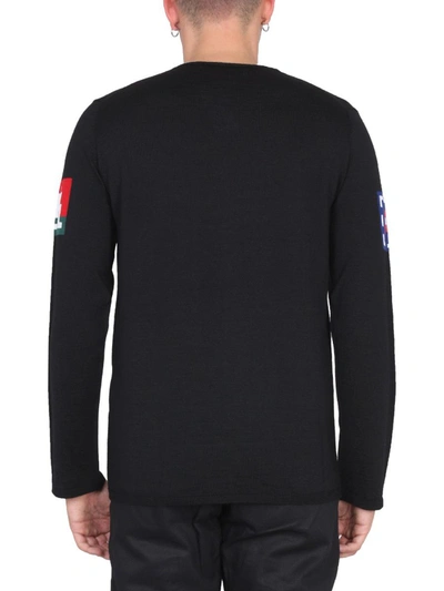 Shop Comme Des Garçons Shirt Comme Des Garçons Wool Jersey. In Black